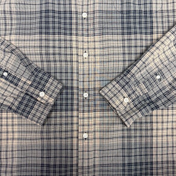 EUC Men's J. CREW Secret Wash Classic‎ Fit Tartan Plaid Shirt | Size L - Picture 4 of 12